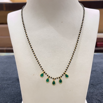 CHANDANA Brothers 4.95gms SHORT BLACK BEADS 22K Yellow Gold