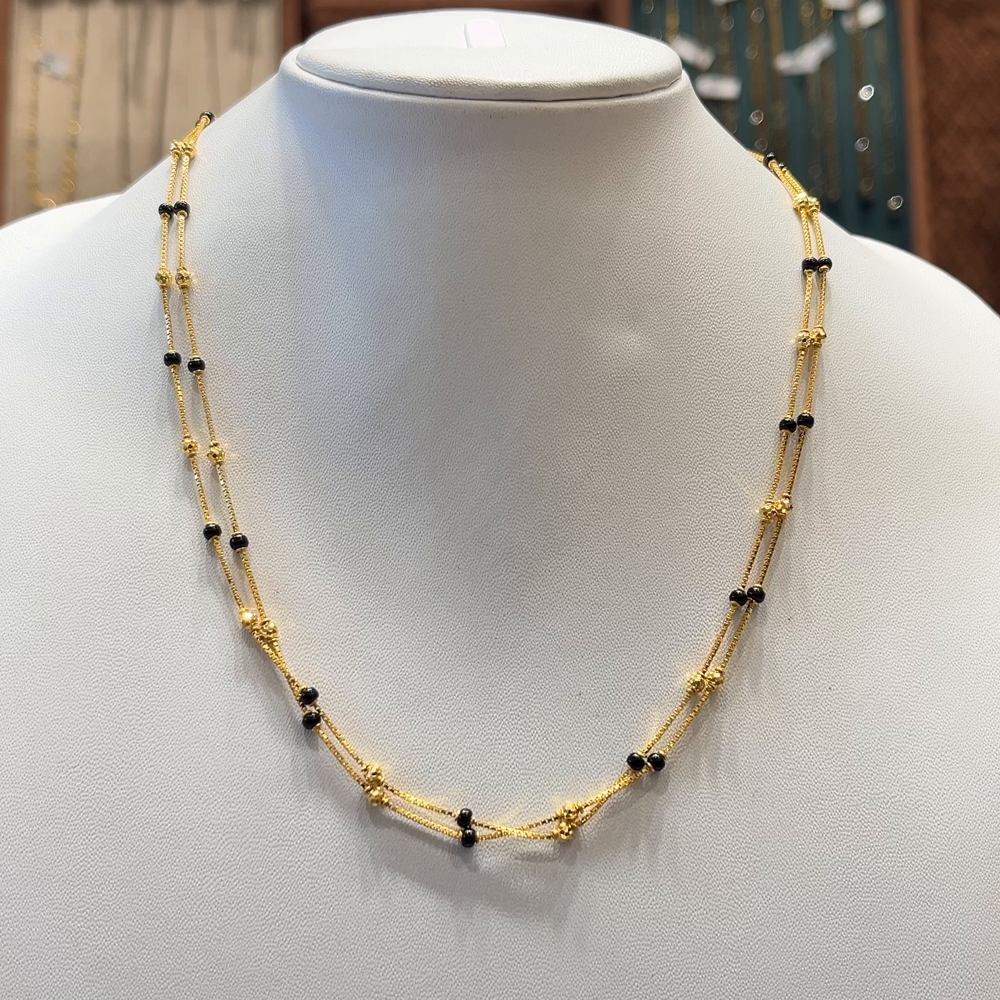 CMR 9.83gms SHORT BLACK BEADS 22K Nakshi