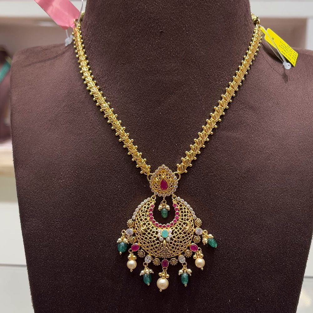 SwarnaKanchi 20.095gms NECKLACE 22K Yellow Gold