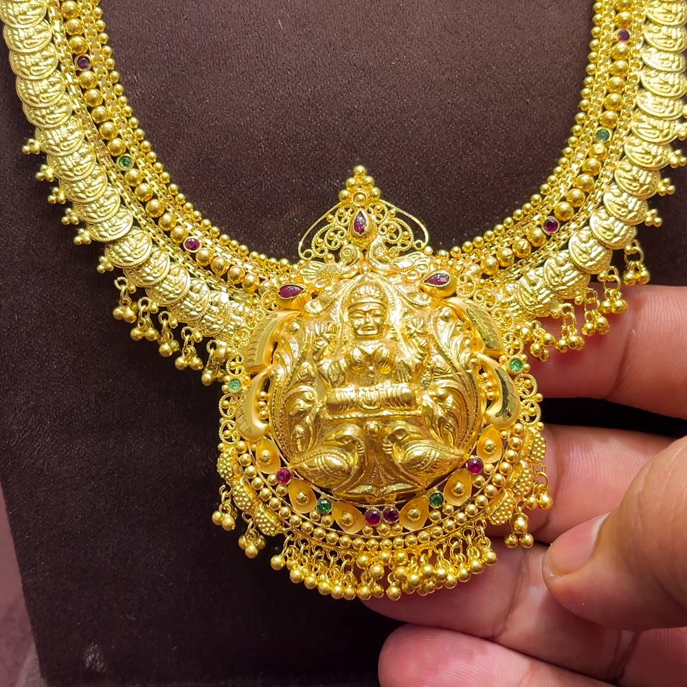 SwarnaKanchi 62.901gms HARAMS 22K Yellow Gold