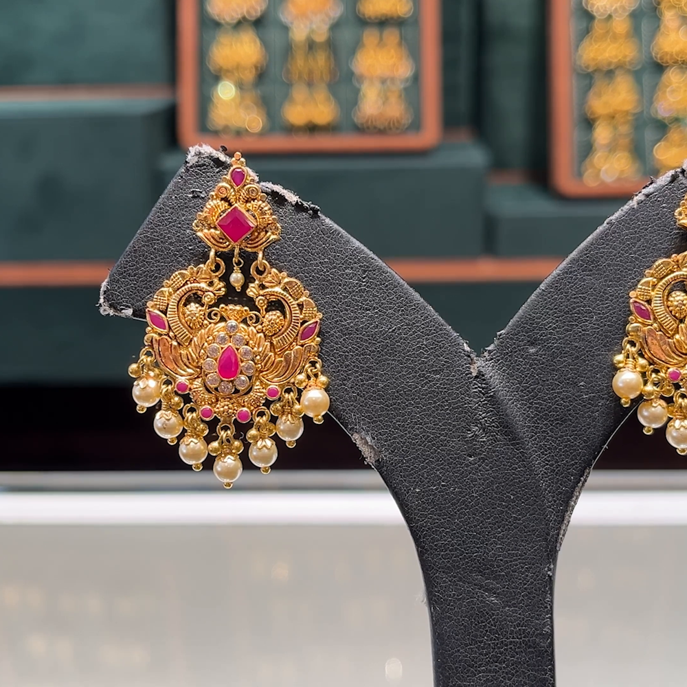 CMR 9.916gms EARRINGS 22K Antique