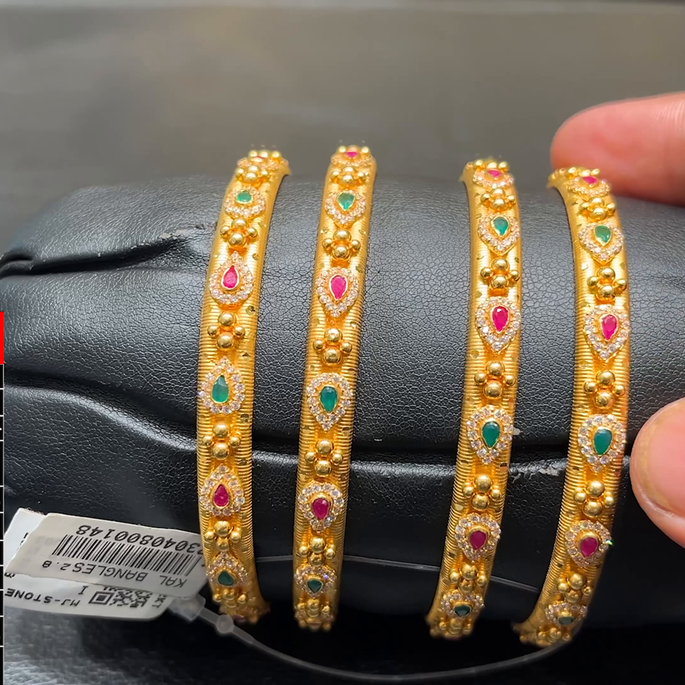 SOUTH INDIA 52.359gms BANGLES 22K Yellow Gold