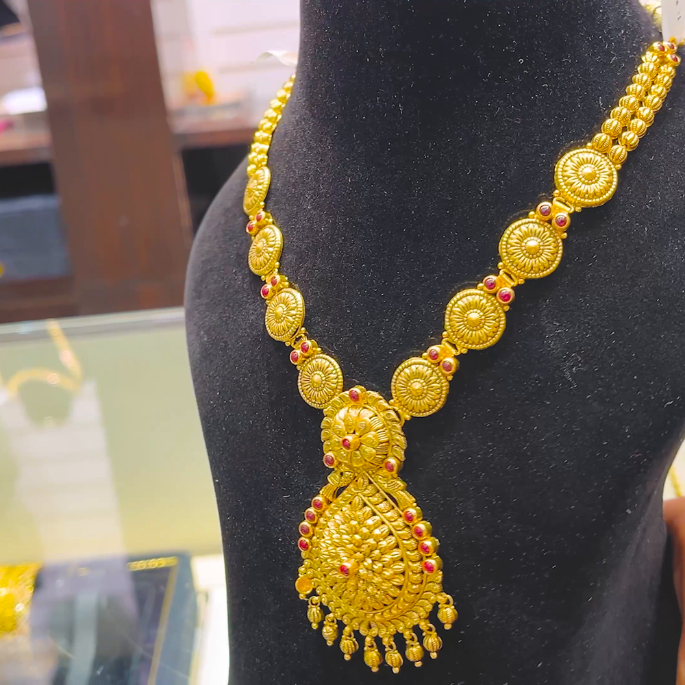 SOUTH INDIA 26.998gms NECKLACE 22K Yellow Gold