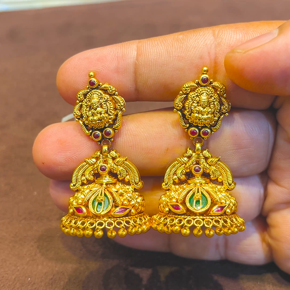 SRI RAM 17.052gms EARRINGS 22K Yellow Gold