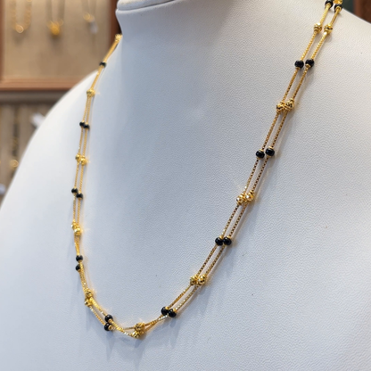 CMR 9.83gms SHORT BLACK BEADS 22K Nakshi