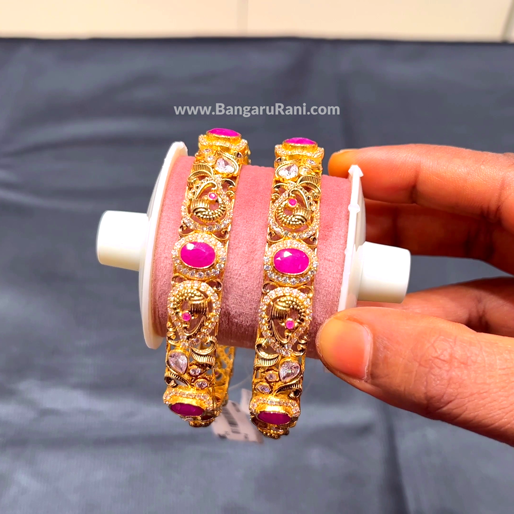 Anu Jewellers 24.492gms BANGLES 22K Yellow Gold