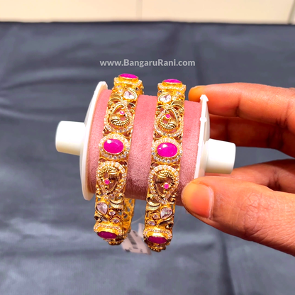 Anu Jewellers 24.492gms BANGLES 22K Yellow Gold