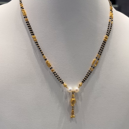 Anu Jewellers 7.657gms SHORT BLACK BEADS 22K Yellow Gold