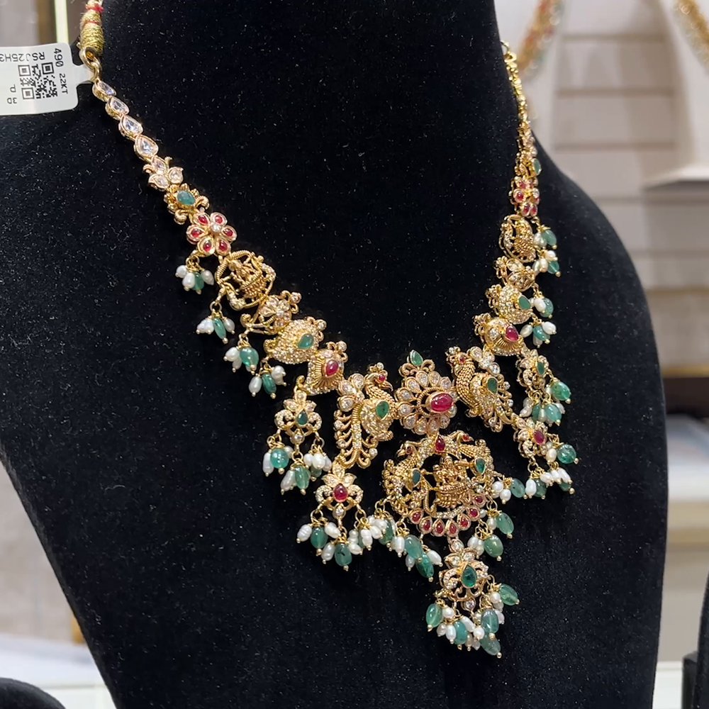 SOUTH INDIA 39.66gms NECKLACE 22K Yellow Gold