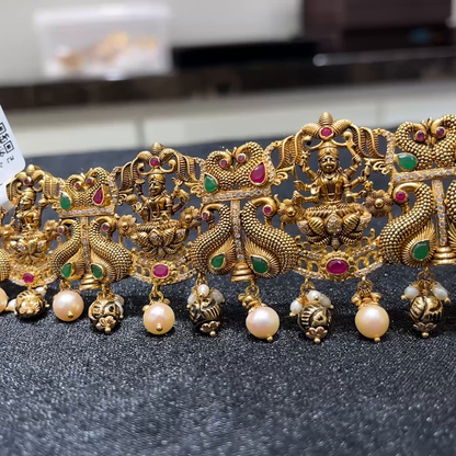 MUKUNDA JEWELLERS 144.355gms VADDANAM 22K Yellow Gold