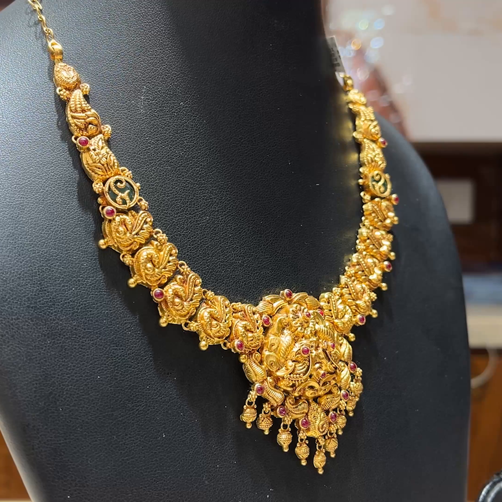 MUKUNDA JEWELLERS 23.066gms NECKLACE 22K Nakshi