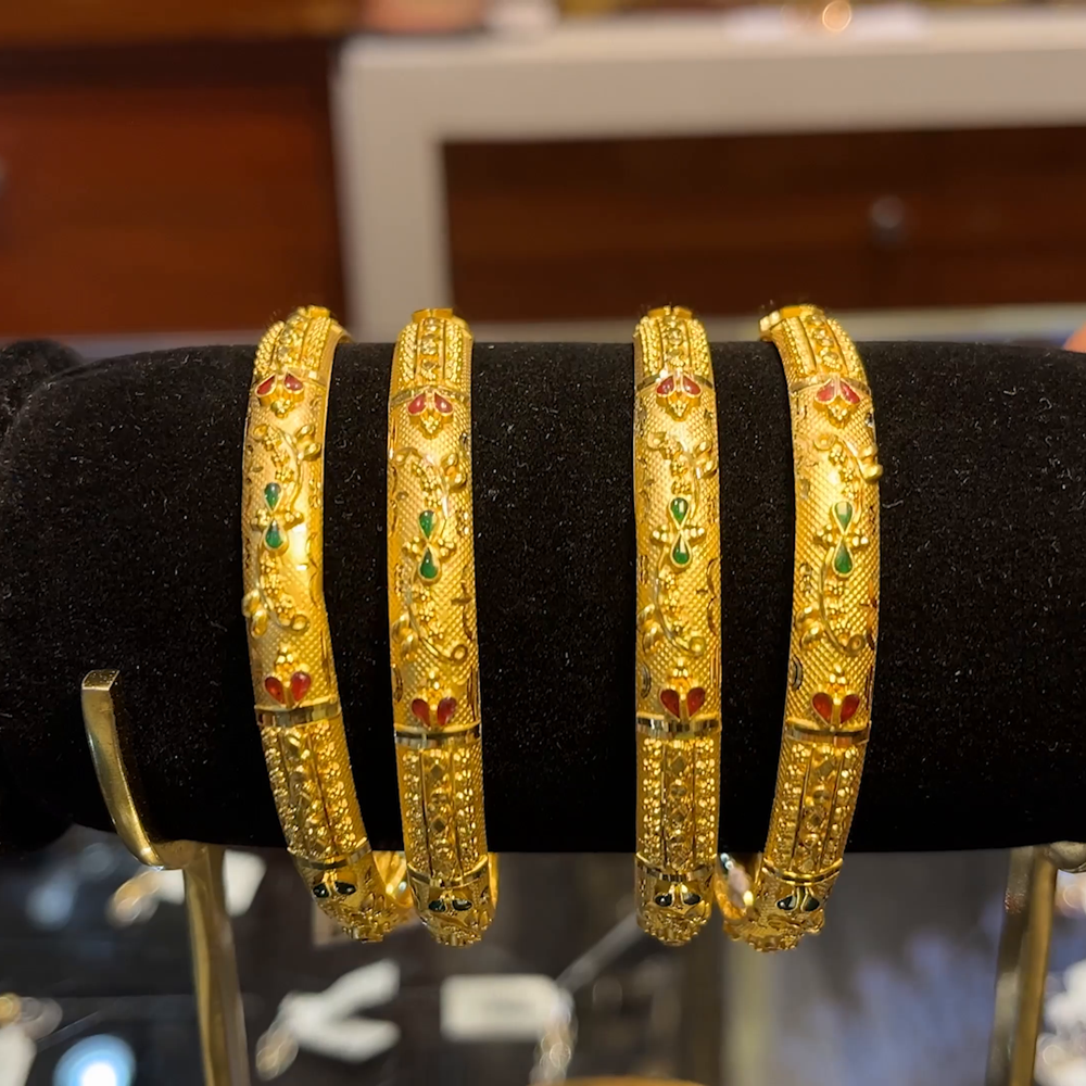 RS BROTHERS 45.775gms BANGLES 22K Yellow Gold