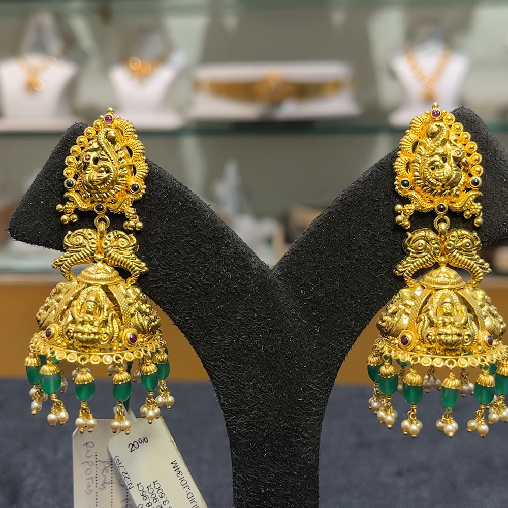 Anu Jewellers 22.76gms EARRINGS 22K Yellow Gold