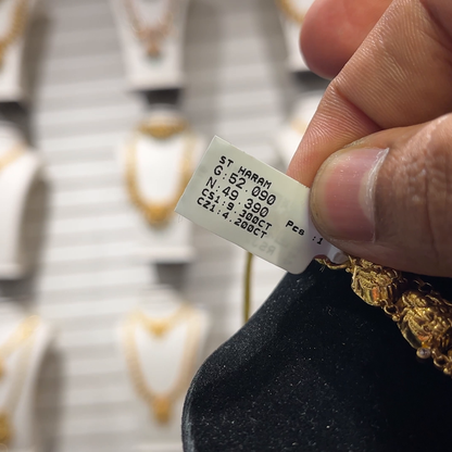 SOUTH INDIA 49.39gms HARAMS 22K Yellow Gold