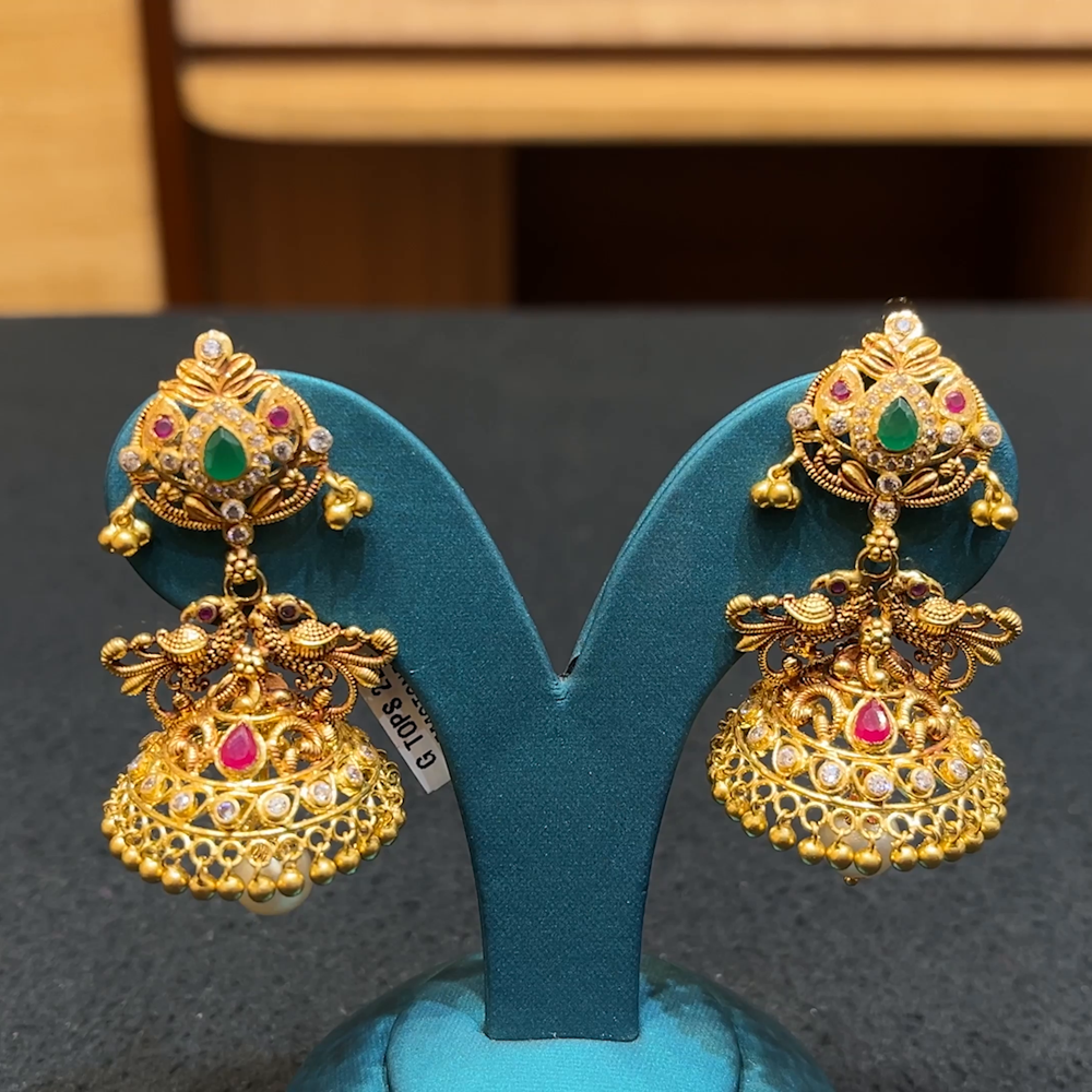 Chennai Shopping Mall 24.613gms EARRINGS 22K Yellow Gold