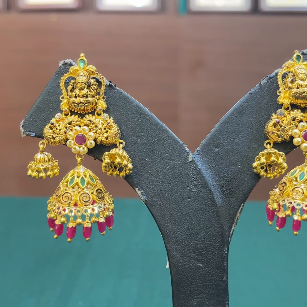 CMR 18.708gms EARRINGS 22K Yellow Gold