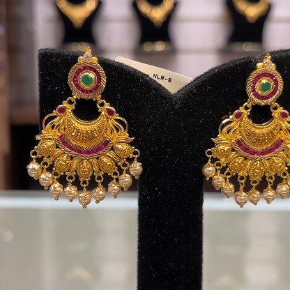 SOUTH INDIA 9.893gms EARRINGS 22K Yellow Gold