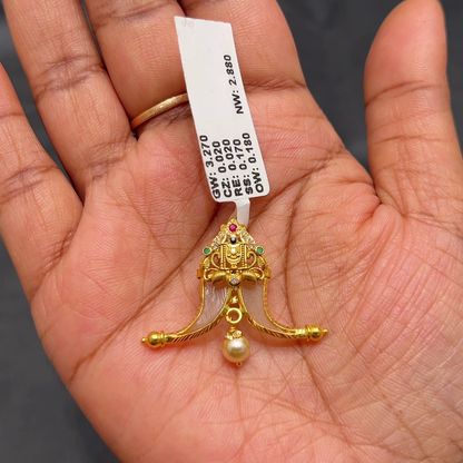 Anu Jewellers 2.88gms Pendent 22K Yellow Gold