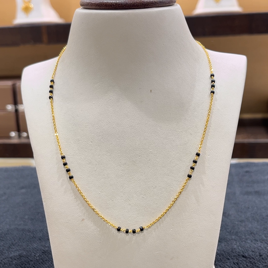 CHANDANA Brothers 4.497gms SHORT BLACK BEADS 22K Yellow Gold