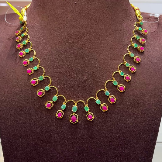 SwarnaKanchi 16.938gms NECKLACE 22K Yellow Gold