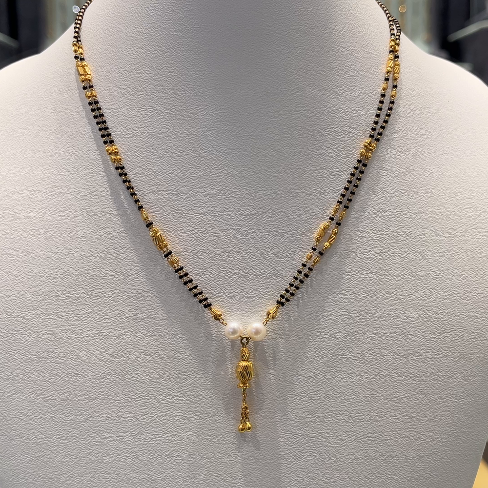 Anu Jewellers 7.657gms SHORT BLACK BEADS 22K Yellow Gold