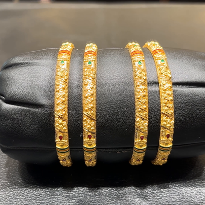 SOUTH INDIA 41.268gms BANGLES 22K Yellow Gold