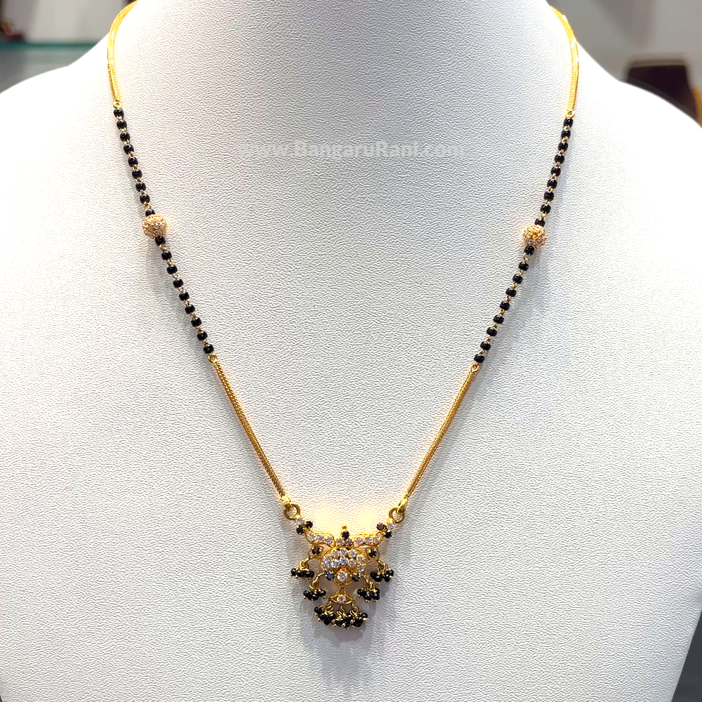 SRI RAM 10.028gms SHORT BLACK BEADS 22K Yellow Gold