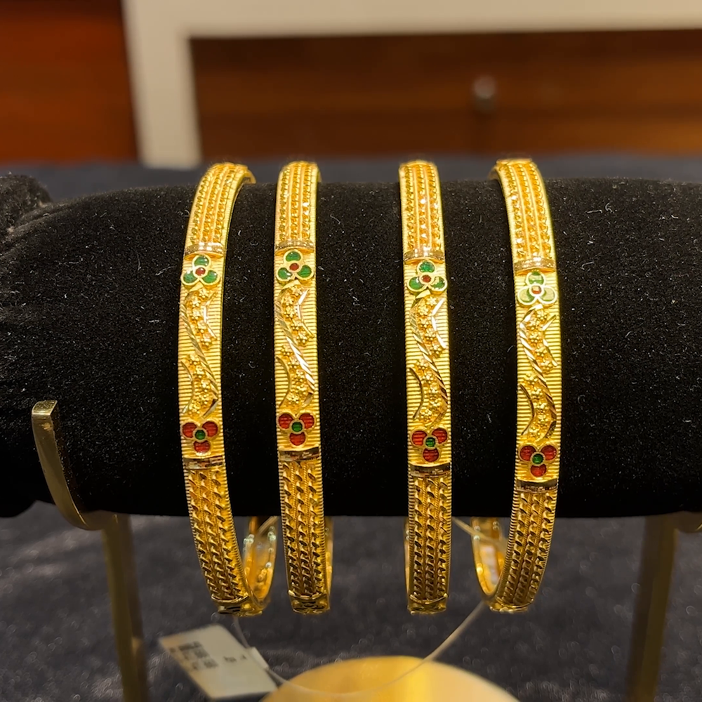 RS BROTHERS 47.66gms BANGLES 22K Yellow Gold