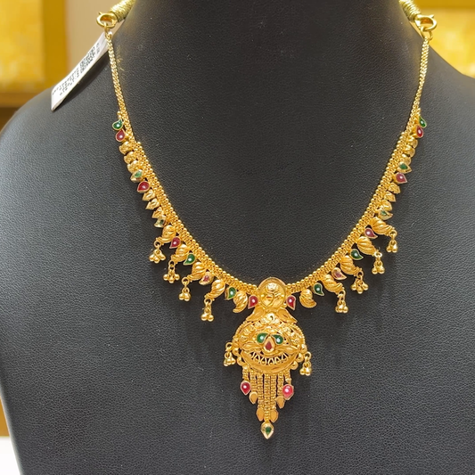 MUKUNDA JEWELLERS 15.81gms NECKLACE 22K Nakshi