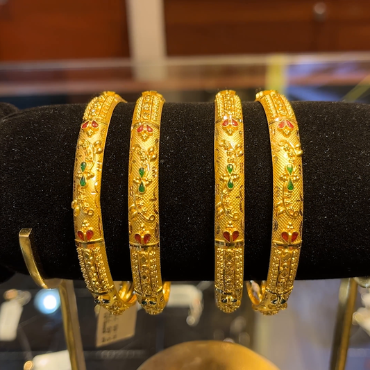 RS BROTHERS 45.775gms BANGLES 22K Yellow Gold