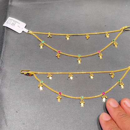 SOUTH INDIA 11.589gms Chempasaralu 22K Yellow Gold