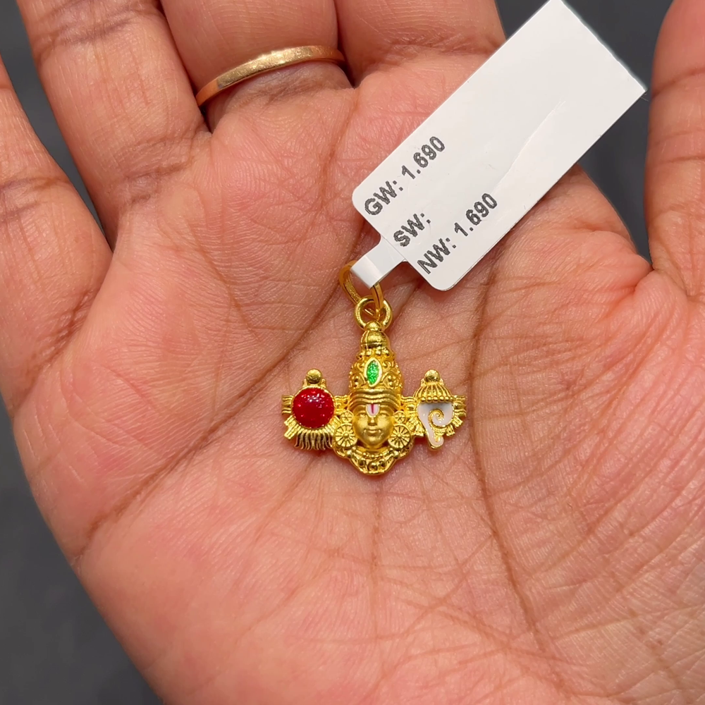 Anu Jewellers 1.69gms Pendent 22K Nakshi