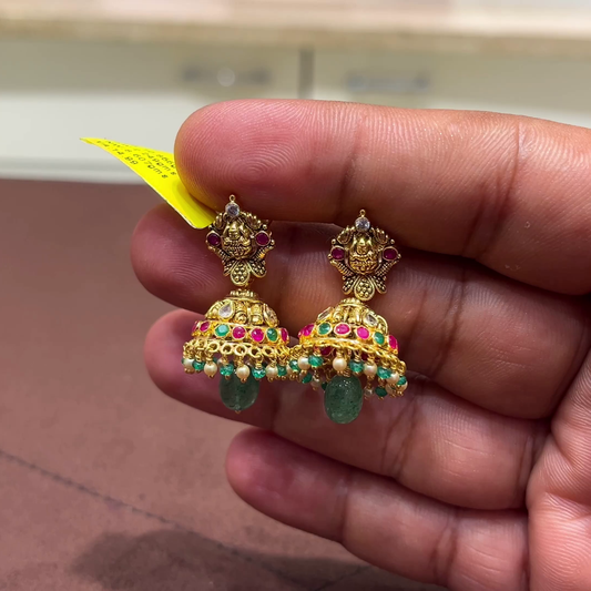 SwarnaKanchi 8.607gms EARRINGS 22K Yellow Gold