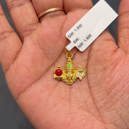 Anu Jewellers 1.69gms Pendent 22K Nakshi