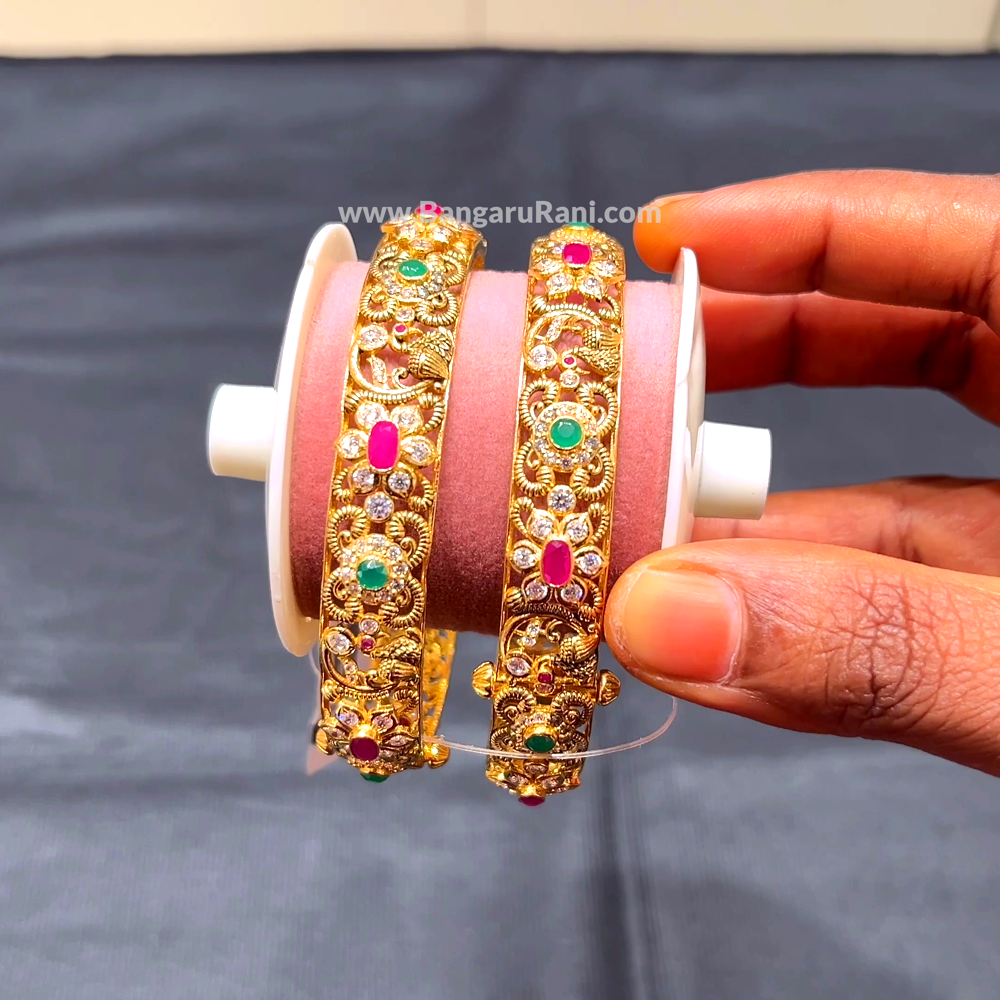 Anu Jewellers 44.338gms BANGLES 22K Yellow Gold