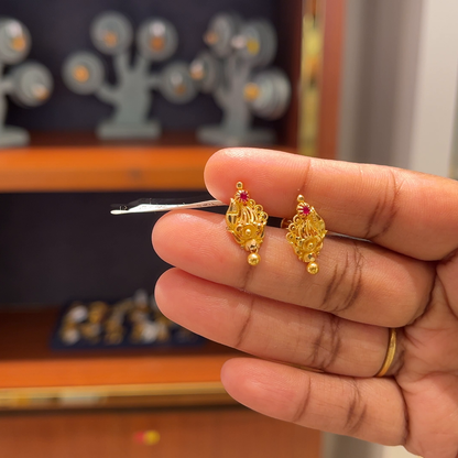 Anu Jewellers 2.042gms EARRINGS 22K Yellow Gold