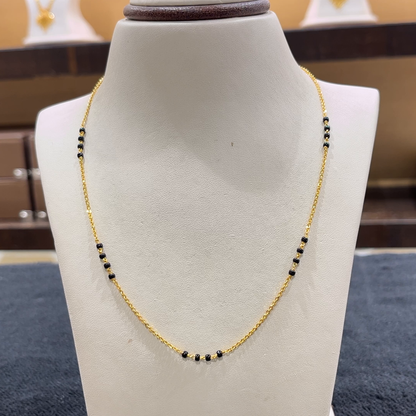 CHANDANA Brothers 4.497gms SHORT BLACK BEADS 22K Yellow Gold