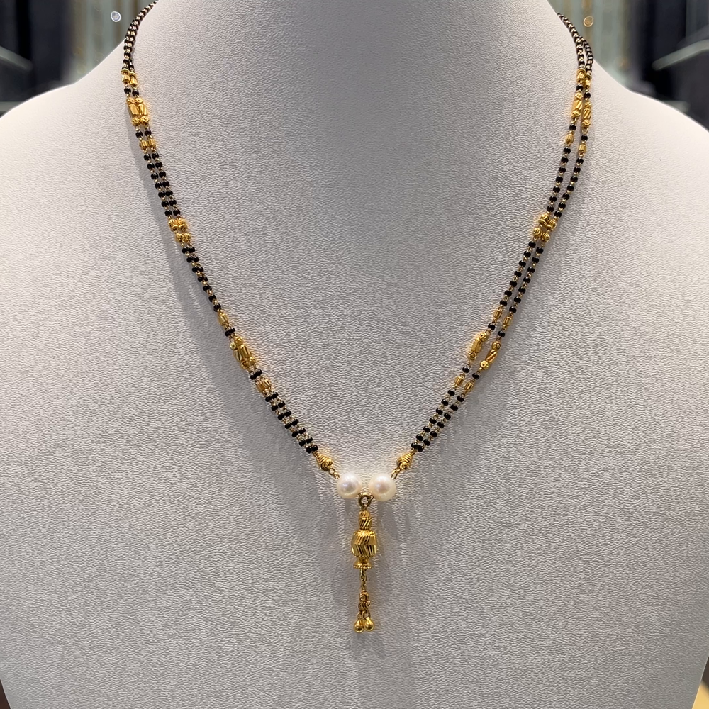 Anu Jewellers 7.657gms SHORT BLACK BEADS 22K Yellow Gold