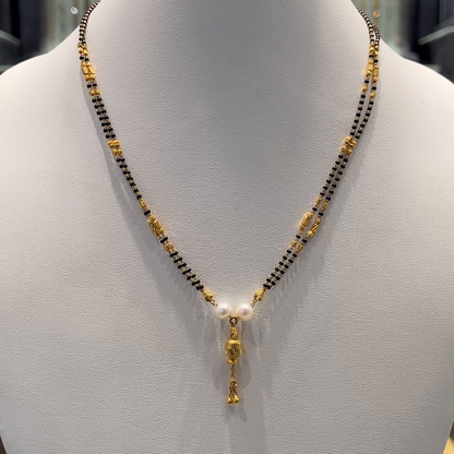 Anu Jewellers 7.657gms SHORT BLACK BEADS 22K Yellow Gold