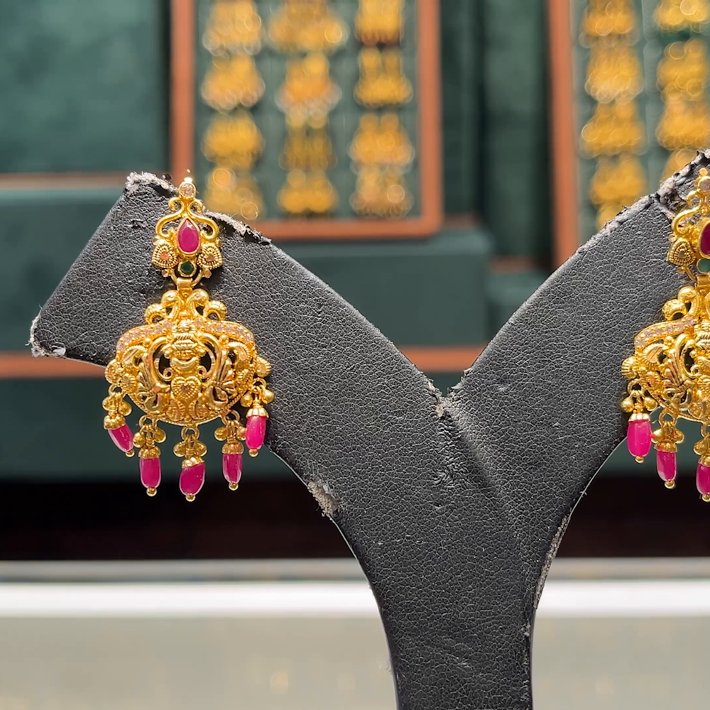 CMR 8.287gms EARRINGS 22K Antique