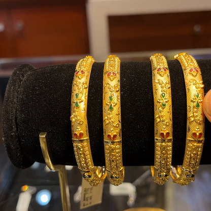 RS BROTHERS 45.775gms BANGLES 22K Yellow Gold