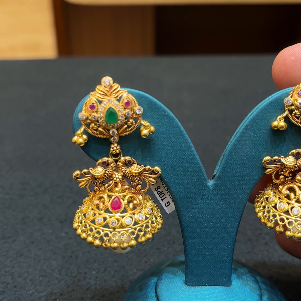 Chennai Shopping Mall 24.613gms EARRINGS 22K Yellow Gold