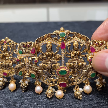 MUKUNDA JEWELLERS 144.355gms VADDANAM 22K Yellow Gold