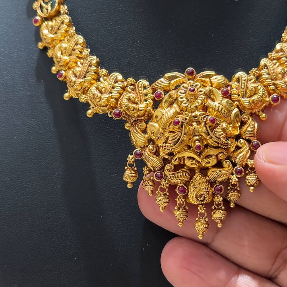 MUKUNDA JEWELLERS 23.066gms NECKLACE 22K Nakshi