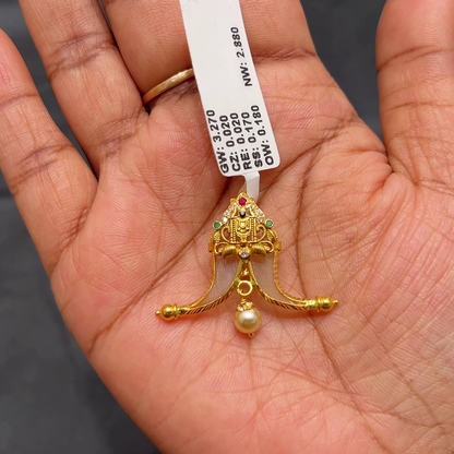 Anu Jewellers 2.88gms Pendent 22K Yellow Gold