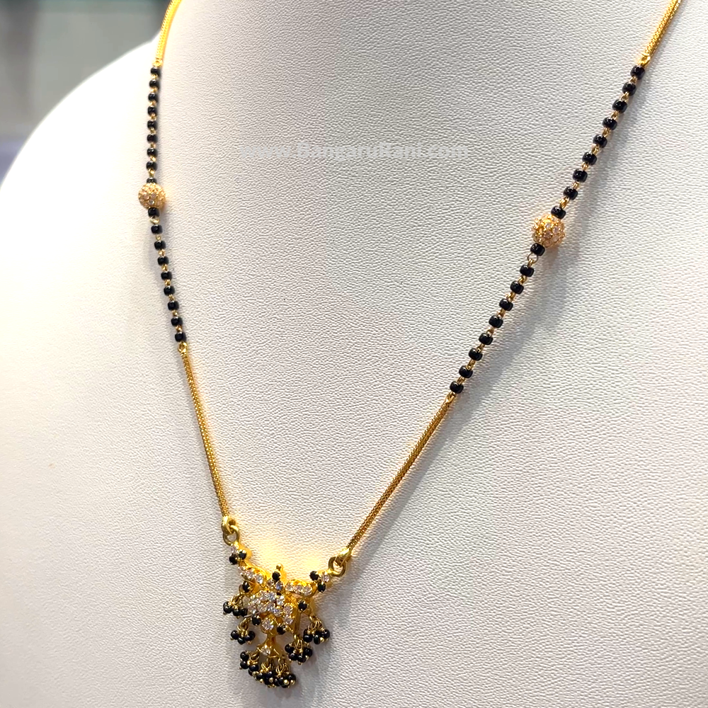 SRI RAM 10.028gms SHORT BLACK BEADS 22K Yellow Gold