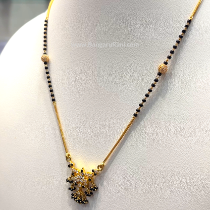 SRI RAM 10.028gms SHORT BLACK BEADS 22K Yellow Gold