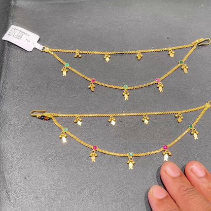 SOUTH INDIA 11.589gms Chempasaralu 22K Yellow Gold