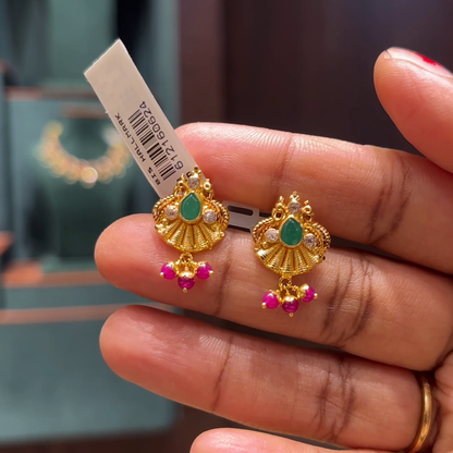 CMR 3.043gms EARRINGS 22K Yellow Gold