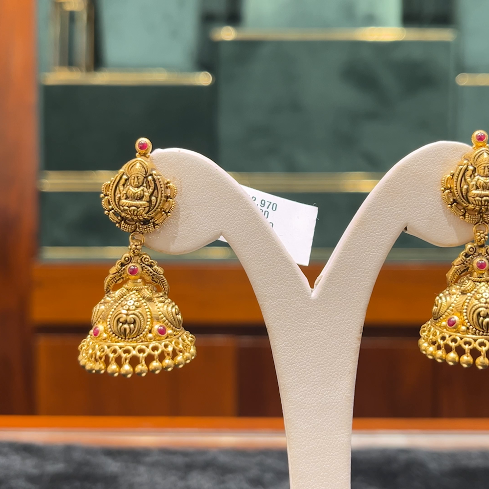 Chennai Shopping Mall 12.69gms EARRINGS 22K Antique